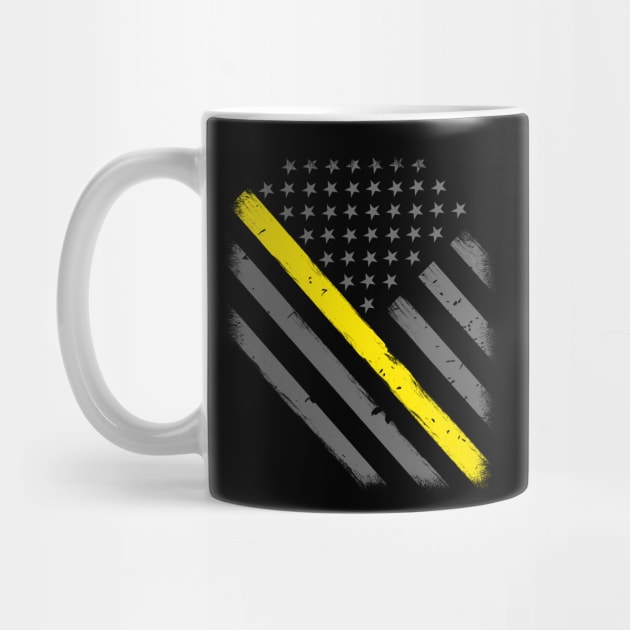 Thin Gold Line American Flag by bluelinemotivation